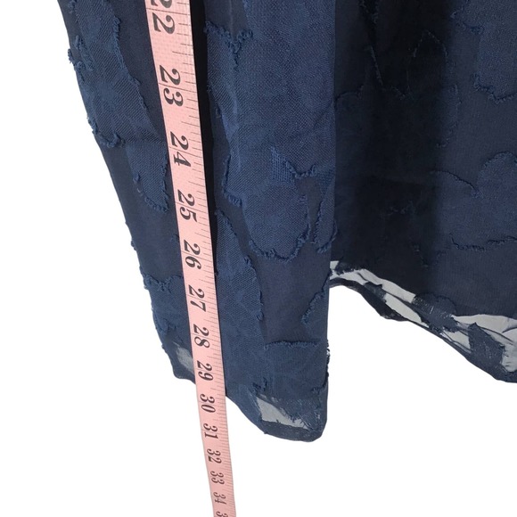 BLOOMCHIC SZ 12 L navy flutter slv round neck top blouse. Tag removed but new. - Picture 2 of 7